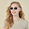 Miwasion Rectangle Sunglasses for Women Trendy Retro Fashion Sunglasses UV
