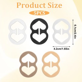 QfwdfcTrenz Bra Strap Clips for Racerback, Bra Clips to Make Racerback, Anti-Slip Buckles Conceal Straps, Adjustable Conceal Bras Straps, Racer Back Conceals Strap