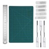 Carving Hobby Knife Kit Cutting Mat Handle Blades Ruler Art