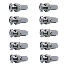 iYueMps BNC Connector Male Twist-On Connectors Cable Adapters for RG59&RG62 Coaxial Cable Adapter (10 x BNC Twist On Connector)