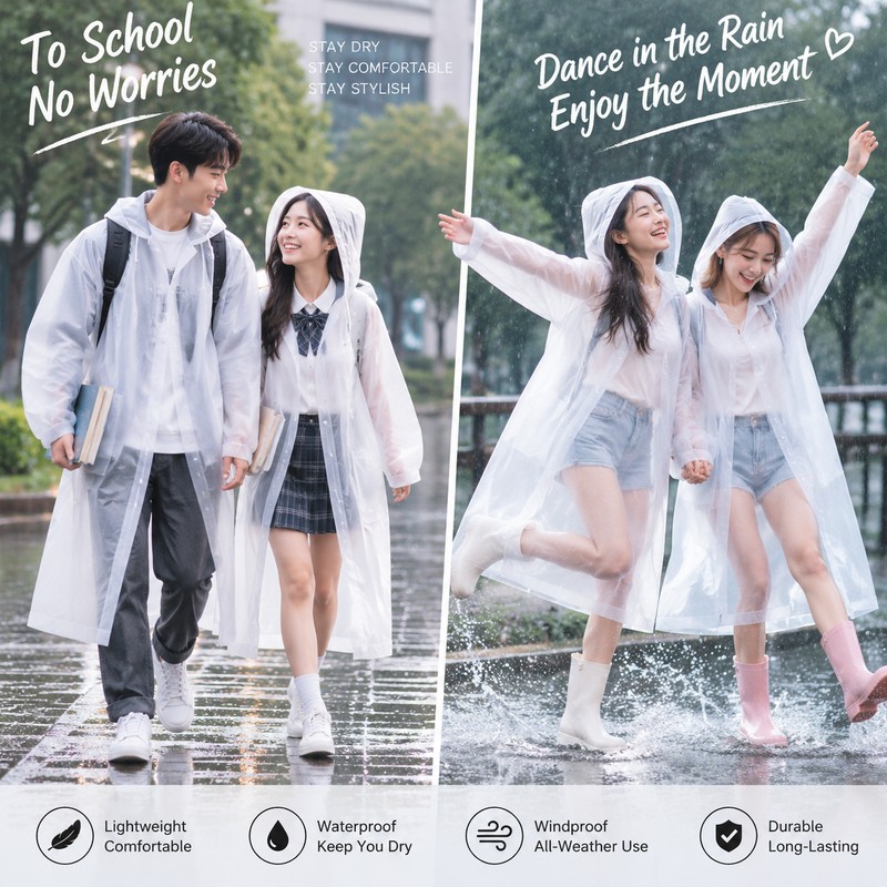Raincoat Women Men Impermeable Thickened Waterproof Raincoat Tourism Outdoor Hiking
