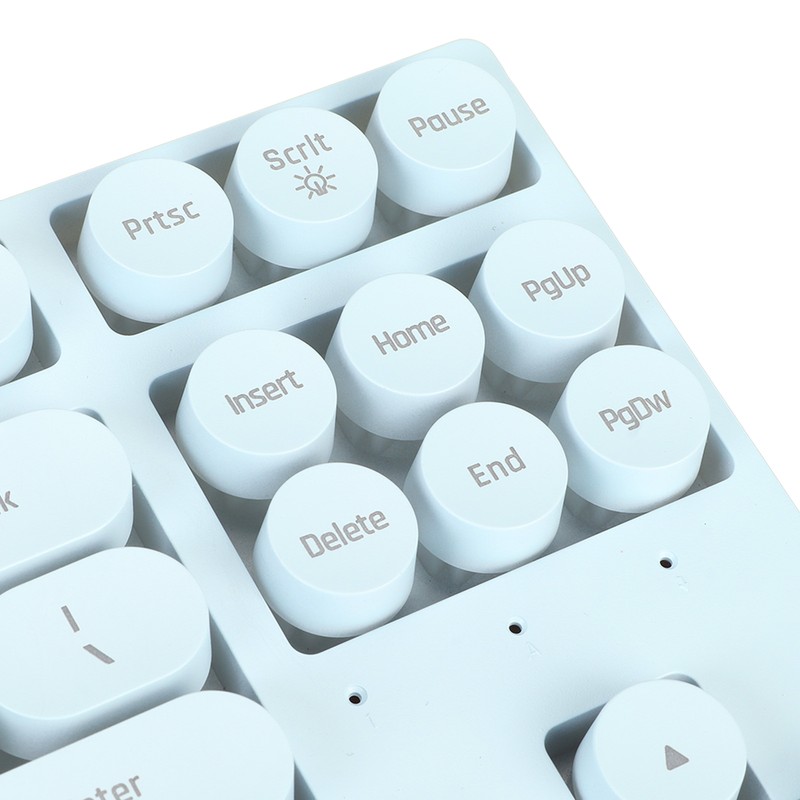 Gaming Keyboard USB Round 87 Keys Colorful Backlit Ergonomic Mechanical
