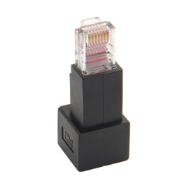 NFHK Down Angled 90 Degree 8P8C FTP STP UTP Cat 5e Male to Female LAN Ethernet Network Extension Adapter