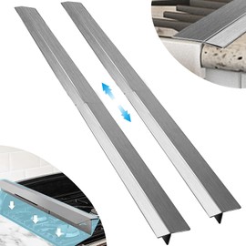 Stove Gap Covers - Stainless Steel,Stove Gap Filler,Stove Gap Guards,Oven Gap Filler, Heat Resistant and Easy to Clean Easy retractable Length 13.8" to 27.5" Stove Guard Between Stove And Counter