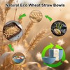 Wrova Wheat Straw Salad Bowls for Kitchen set of 6,Anti-Scald