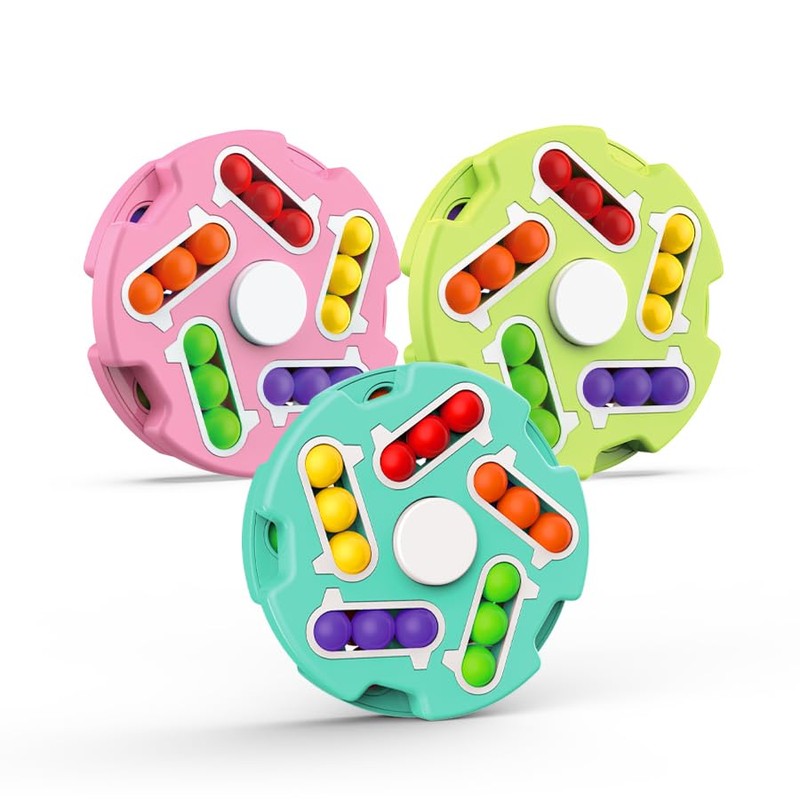 Jeu d'aptitude. Rubik's Cube Rotatif. Casse-tête à billes. Turquoise