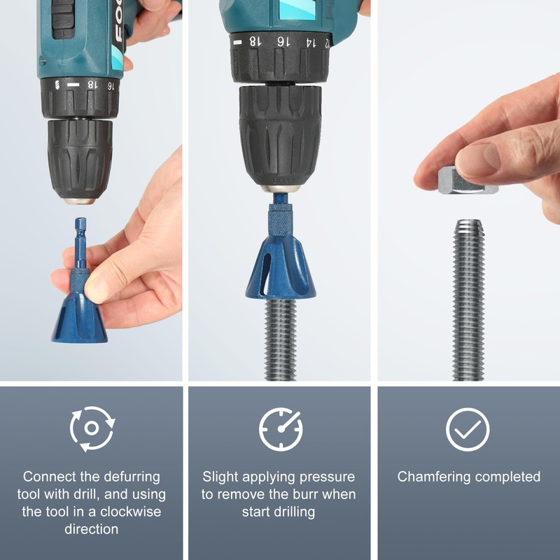 Mofunci All Thread Deburring Tool, Bolt Deburring Tool, Quick Release