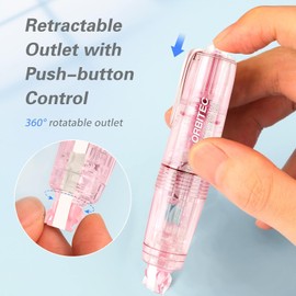 JUDENMEY Refillable Retractable White Out Correction Tape (Retractable)
