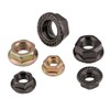 CONPHERON 10pcs Carbon Steel Hex Flange Nuts Black Flange Nuts