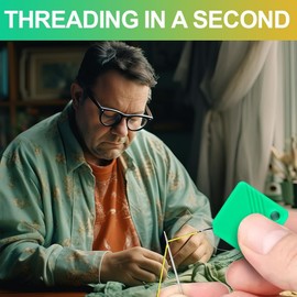 Green Needle Threaders, 2025 Automatic Needle Threaders for Hand Sewing,Needle Threaders for Hand Sewing, Embroidery Floss Needle Threader, Sewing Machine Needle Threader,Sewing Threaders