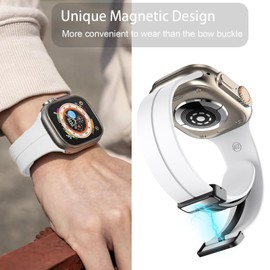 Lamshaw Compatible for Fempoin Smart Watch Bands, Soft Silicone Sport Wristband Replacement Straps Compatible for Fempoin T31 Smart Watch (White, 16mm size band)