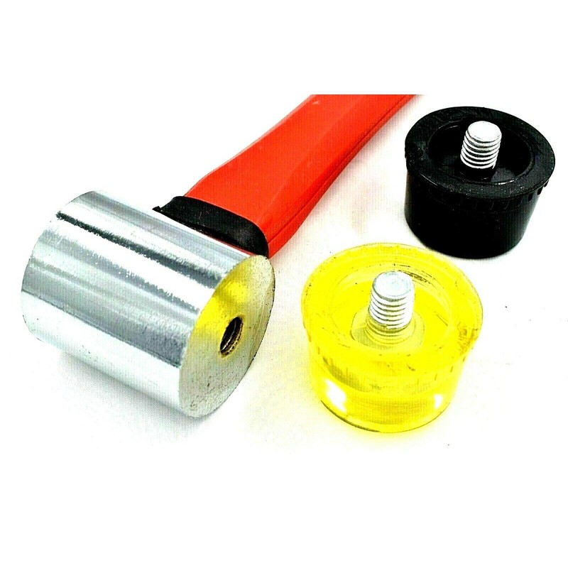 40mm Double Faced Head Rubber Hammer Mallet Nonslip Grip Glazing