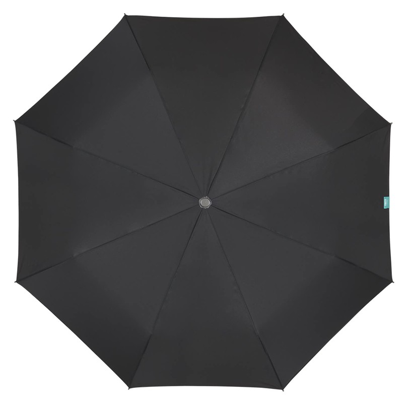 PERLETTI Black Men's Automatic Umbrella with Pattern - Windproof Pocket