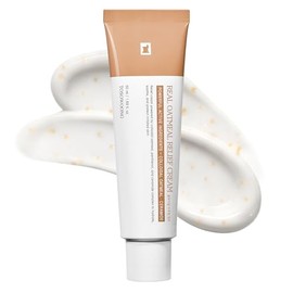 TOSOWOONG Crema de Avena Real para Alivio, Hidratante Facial Diario, Cuidado para Manchas, Recuperación Calmante, Humectación, Avena Coloidal, Ceramida, Pantenol, Ácido Hialurónico, Cuidado de la Piel