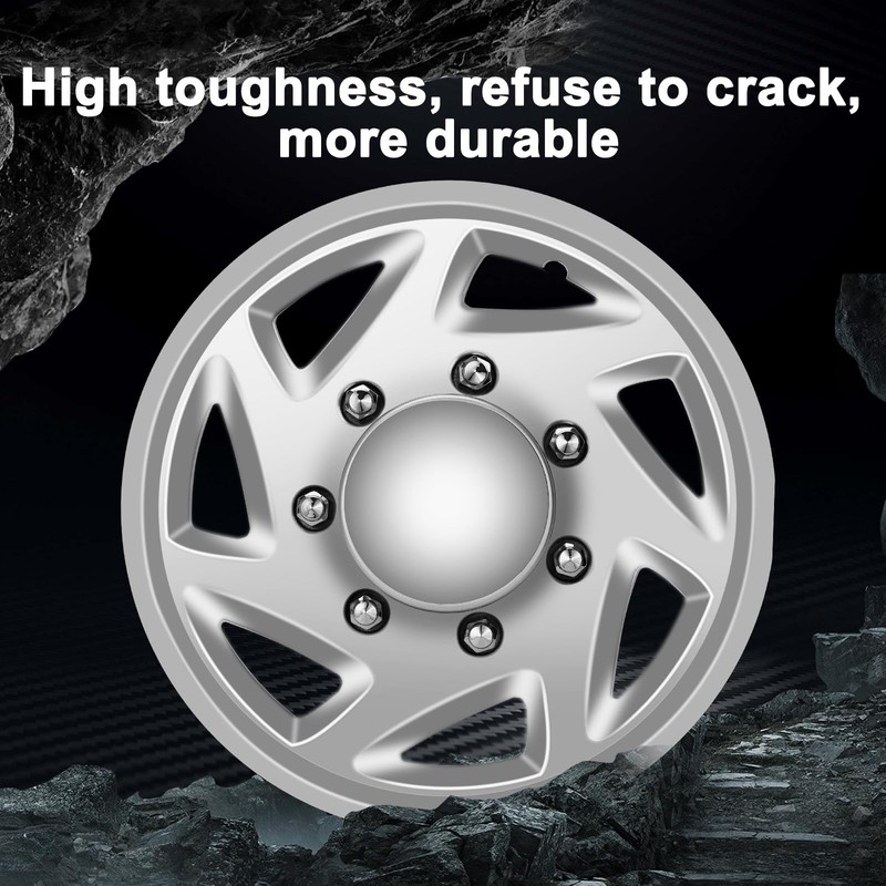 WEISIGAO Chrome Wheel Hubcaps Compatible with Ford Van E150 E250