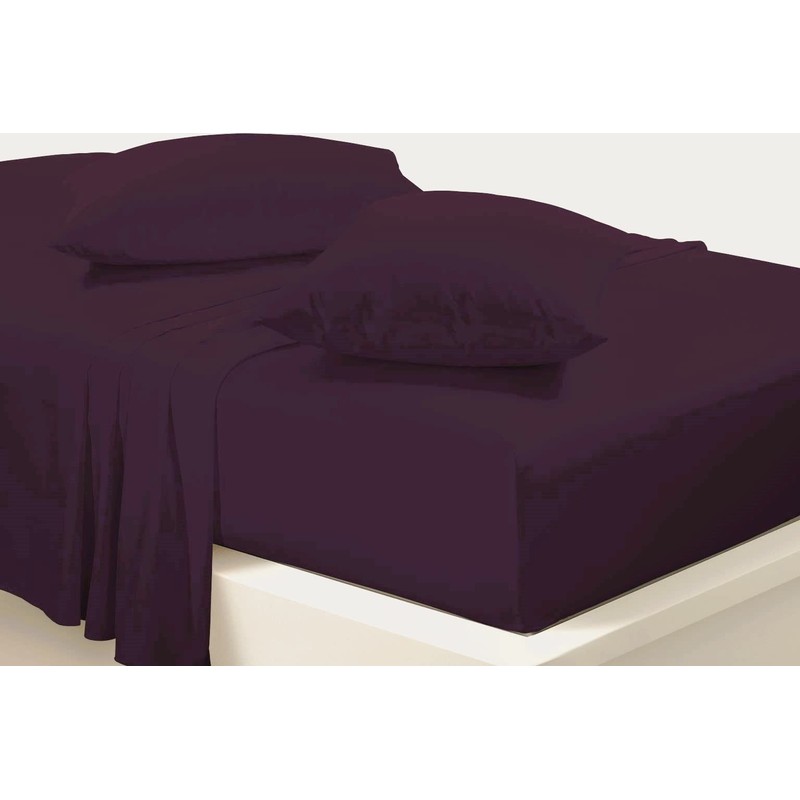 Fitted Bed Sheet With FREE MATCHING 2 X PILLOW CASES