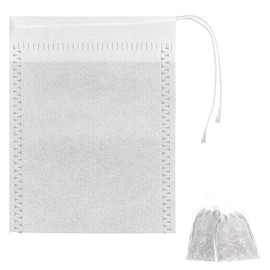 Tabanzhe 50 Pack Drawstring Muslin Bags-8 x 10 cm Mesh Bags Resuable Cotton Tea Bags for Tea Coffee Filter Spices Storage Empty Small Loose Tea Infuser Cheesecloth Bags