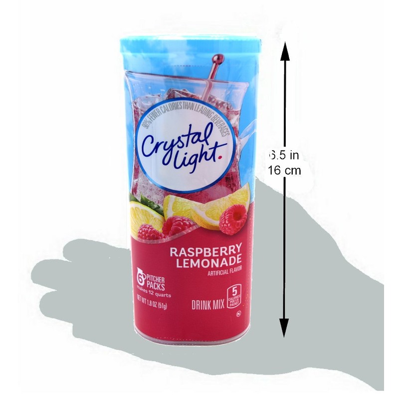 Crystal Light Raspberry Lemonade, 12-Quart 1.8-Ounce Canister (Pack Of 2)
