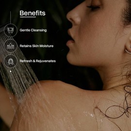 Gel de baño refrescante 98,046% natural Limpieza suave e hidratante Certificado COSMOS con aloe vera y bayas silvestres Sin parabenos ni sulfatos 250 ml (paquete de 1)