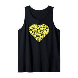 Colorful Cute Hearts Shape Silhouette Lover - Fruit Banana Tank Top