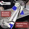 Maple Industrial Products Inc. MW600 White/Blue Goatskin Welding Gloves (X
