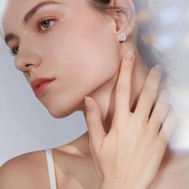 Simple Rose Flower Stud Earrings 925 Sterling Silver Hypoallergenic Rose Blossom Earrings for Women Bridesmaids 8mm