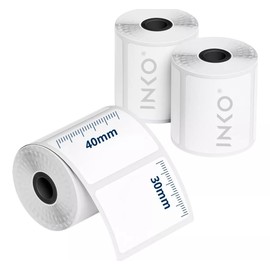 5 Rollos Etiqueta Plastica 40x30mm Cada rollo con 200 etiquetas para Impresoras Termicas Etiquetas