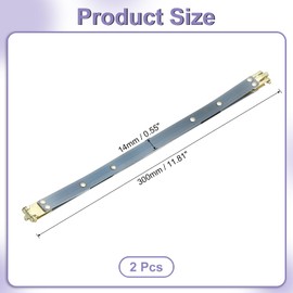 sourcing map Metal Internal Flex Frames, 2 Pcs 11.81" x 0.55" Flex Frame Kiss Lock Clasp, Handbag Frame Hardware Accessories Bag Clip for DIY Clutch Coin Purse Handmade Sewing Making Craft