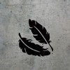 Decal Stickers of Feather Silhouettes Silhouette (Black) (Set of 2)