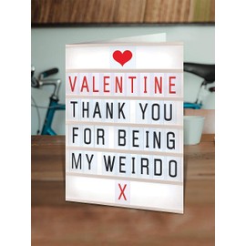 Brainbox Candy - Funny Valentines Cards - 'Thanks For Being My Weirdo' - Cheeky Witty Valentines Day Cards For Him Her Boy Girlfriend Husband Wife Partner