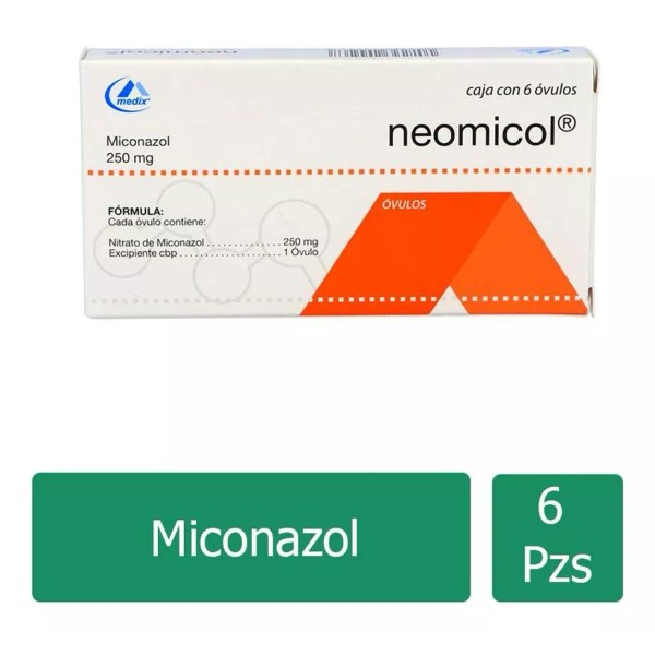 Medix Neomicol 250 Mg Caja Con 6 Óvulos