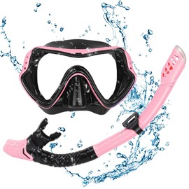 Nasjac Gafas de Buceo Set de Snorkel para Adultos, Equipo de Esnórquel con Visión 180° Panorámica Antivaho Anti-FugasGafas Máscara y Esnórquel Seco, Nadar para Buceo, Esnórquel, Natación