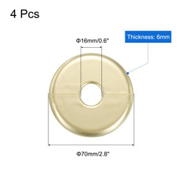 uxcell 4pcs Wall Split Flange 70mm / 2.8" OD Escutcheon Plate ABS Round Self-Adhesive Plumbing Cover Plates for 16mm / 0.6" Dia Water Pipe Faucet Decoration Accessories, Gold