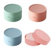 Soap Box Round, Pack of 3 Solid Shampoo Storage, Soap