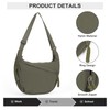 HiTotes Nylon Crescent Bag Dumpling Bag Cross Body Bag for