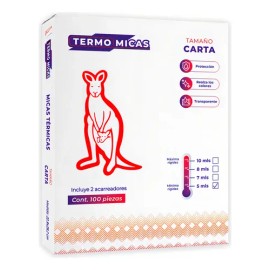 Micas Térmicas Termomicas 5mil Tamaño Carta 22.9x29.2cm 100 Piezas Brillantes                                                                         