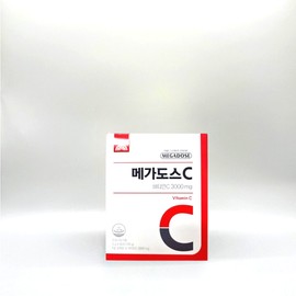 Korea Eundan Megadose C Vitamin C 3000 3g x 100 packets x 1 box / 고려은단 메가도스C 비타민C 3000 3g x 100포 x 1박스