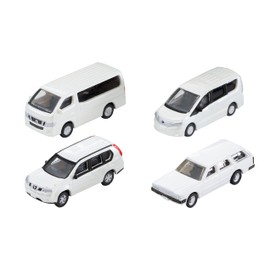 TomyTEC 323693 Car Collection, 4X Nissan, White, Track N 1:150