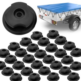 Wxgoqrcn Pack of 30 Car Trailer Accessories Tarpaulin Hooks Tarpaulin Attachment Side Wall Fastener Trace Free Load Securing Transport Goods Fixation Lightweight Design