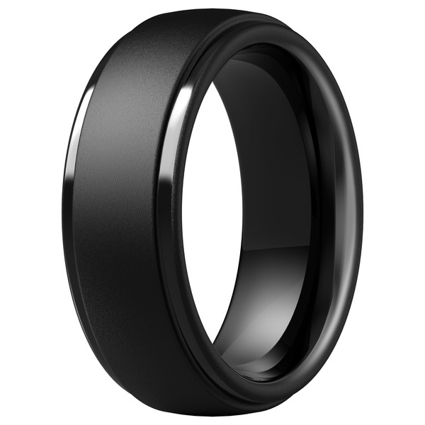 ThunderFit Silicone Men’s Wedding Rings, 10mm Wide 2.5mm Thick Rubber