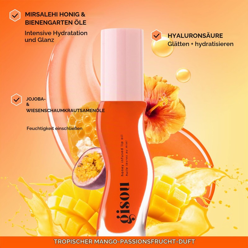 Honey Infused Lip Oil (Mango Passion Punch, Small) Gisou