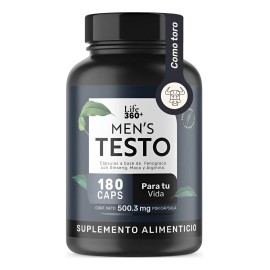 Life360+ Men's Testo 180 Cápsulas Fenogreco Maca L-arginina