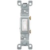 Leviton 15-Amp, 120 Volt, Toggle Framed Single-Pole AC Quiet Switch,