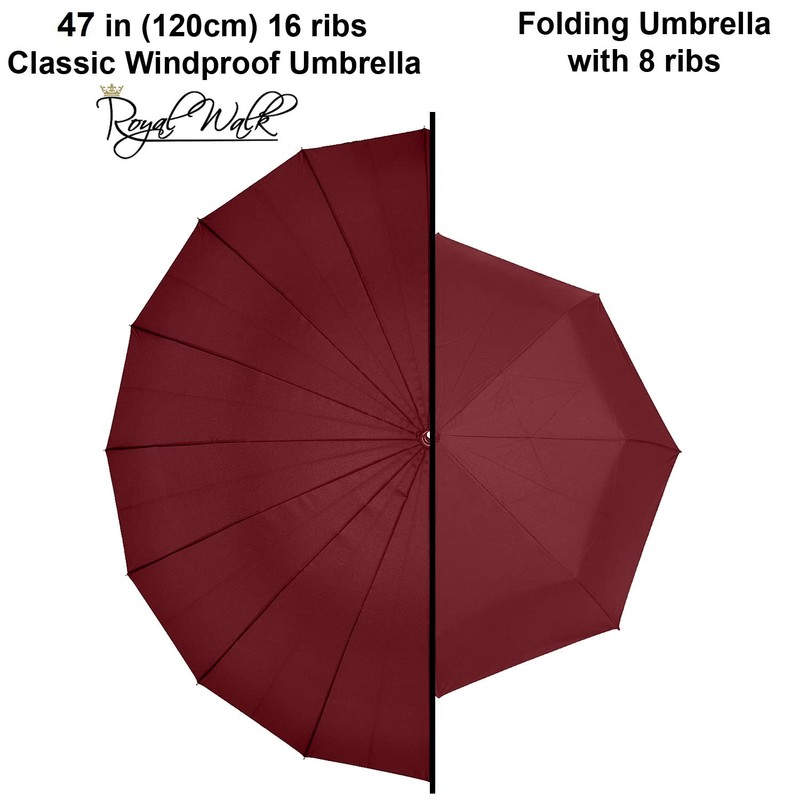 Royal Walk Large Windproof Umbrella for 2 People, 54 Inch,