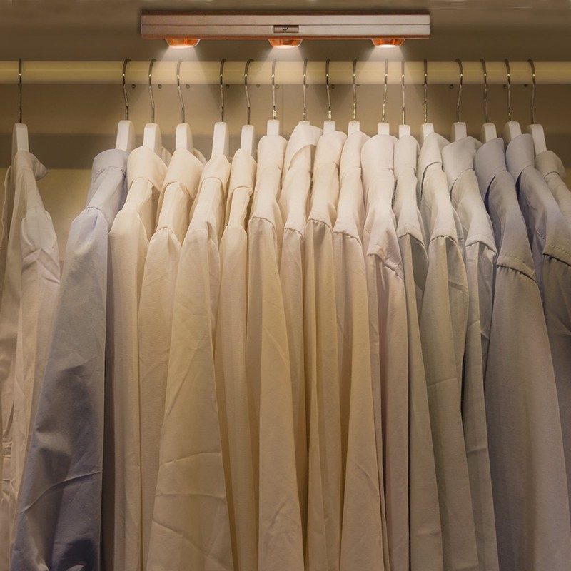 LUXSWAY Closet Light, Rotatable 3 Heads Spotlight, Dimmable and Timer