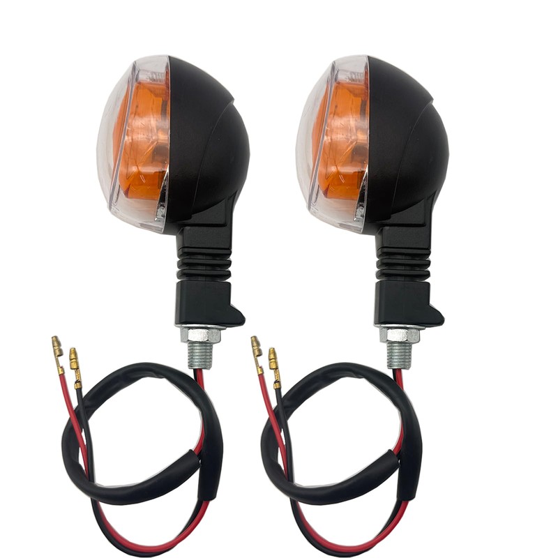 2Pcs Motorcycle Turn Signals Indicator Lights (Clear Shell)