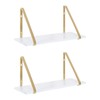 Kate and Laurel Soloman Modern Wooden Shelves, 18 inch, Set