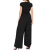 Coloody Women's Long Jumpsuit Elegant Summer Sleeveless Crew Neck Jumpsuit