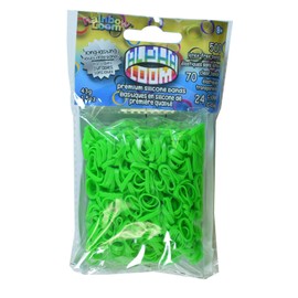 Rainbow Loom® Alpha Bands For ALPHA LOOM: Lime Green Rubber Bands with 24 C-Clips (500 Count)