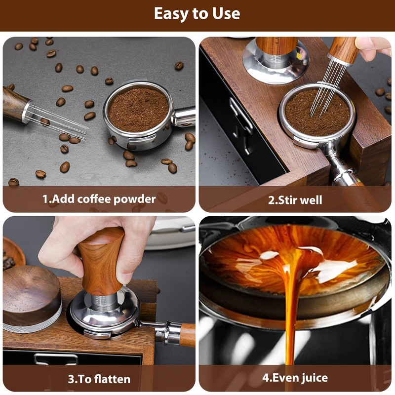 V5 Espresso Tamper, 58.3MM 2 Spring-Loaded Calibrated Tamper with Stainless